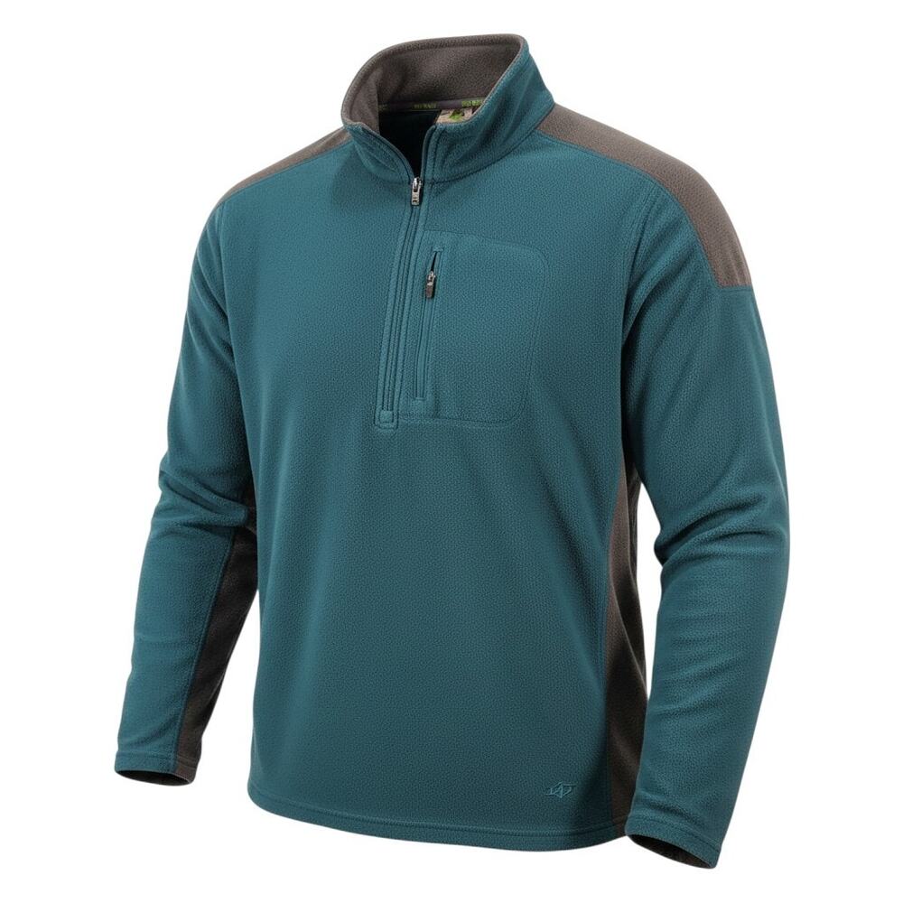 NordicTrack NT Dri Men's 1/2 Zip Pullover Sweatshirt Teal XXL